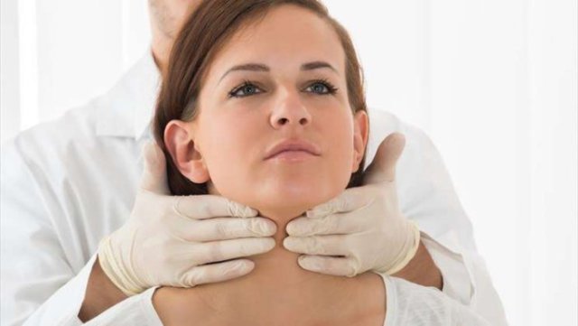 Обследование щитовидной железы у доктора железы